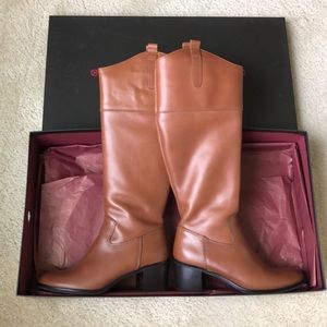 Charles David Tan Leather Boots